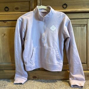 Columbia Lavender Quarter-Zip Pullover xs